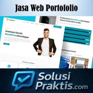 jasa pembuatan website portofolio, tampilan galeri profesional untuk personal branding